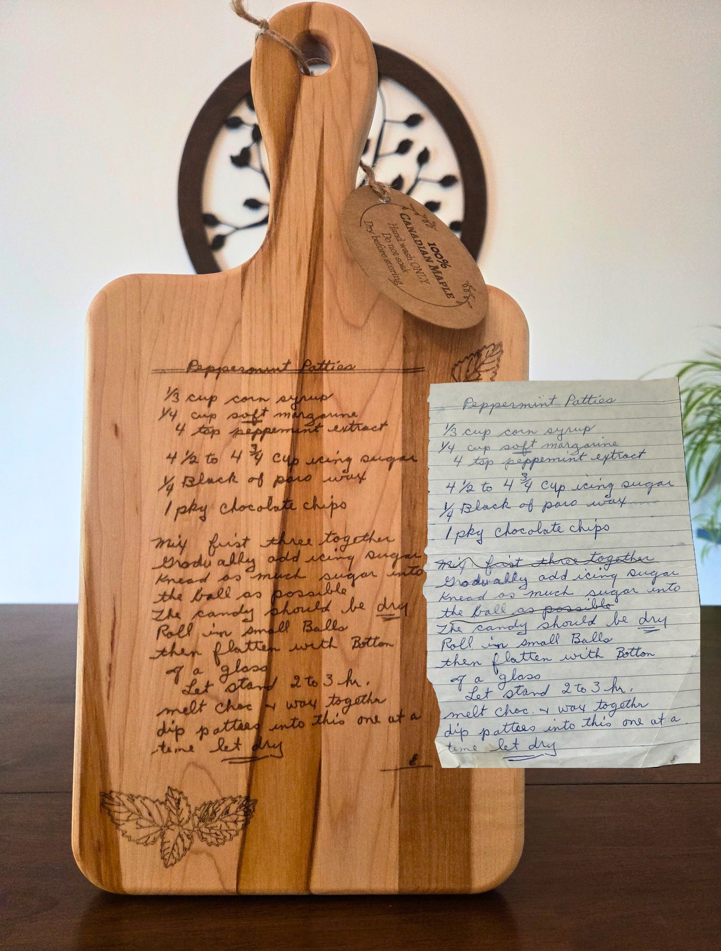 Recipe cutting board